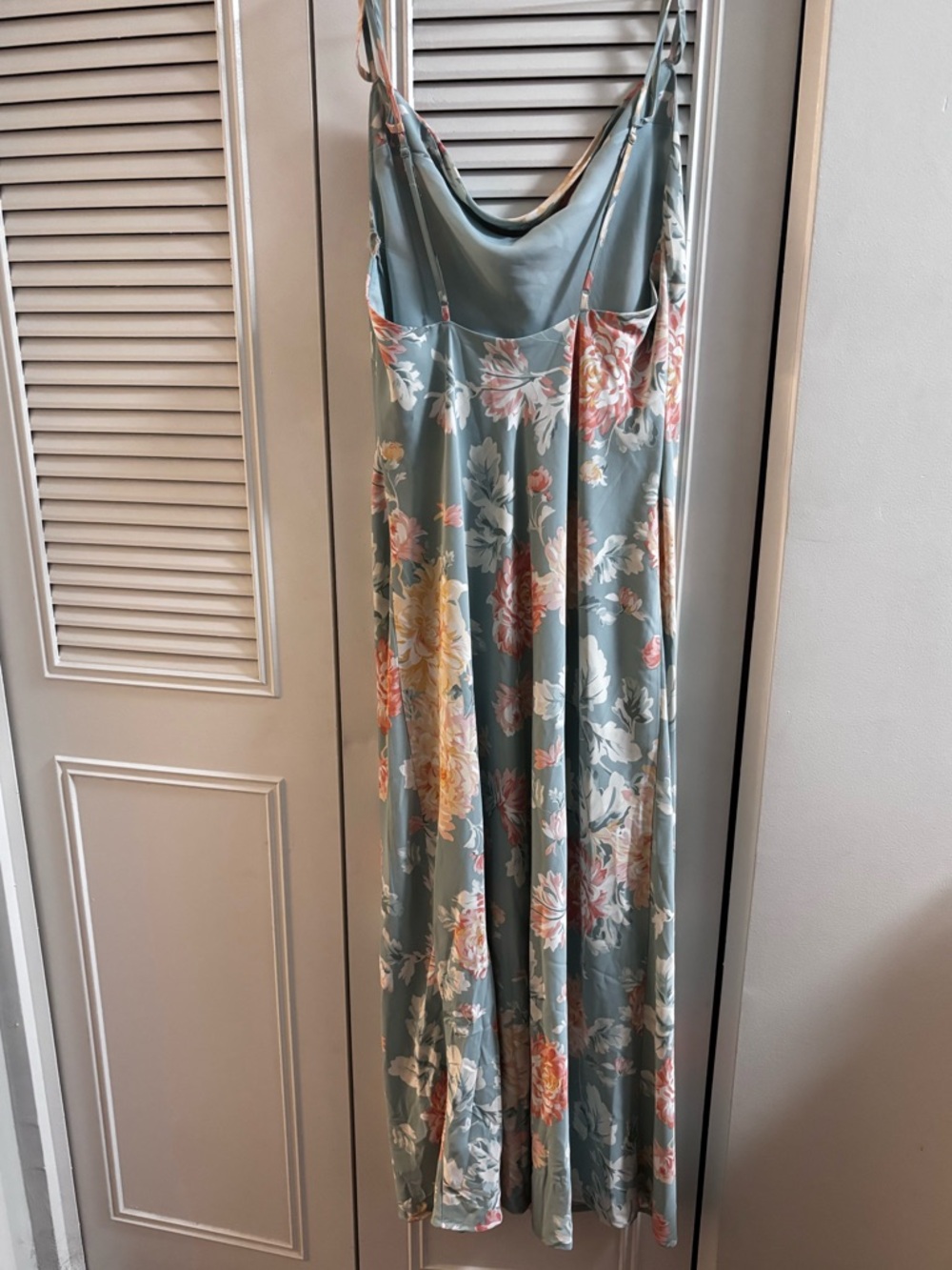 Abercrombie & Fitch floral satin cowl neck maxi slip dress - Picture 9 of 9